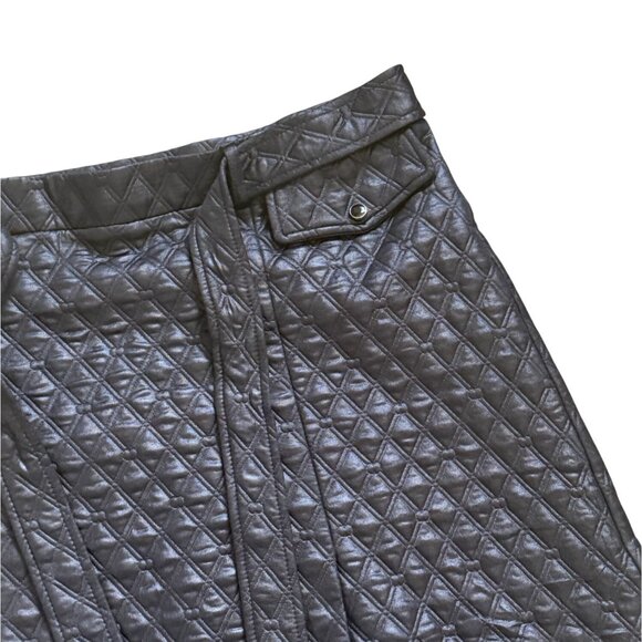 Carole Wren Pleated Quilted Skirt-Black-Size L-GUC - Picture 2 of 6
